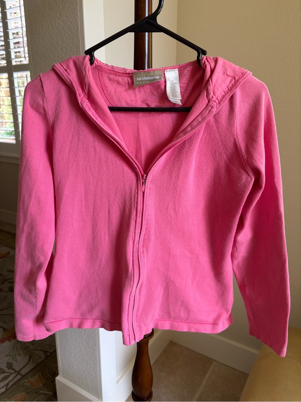 Liz Claiborne Hot Pink Women’s Zip-Up Hoodie